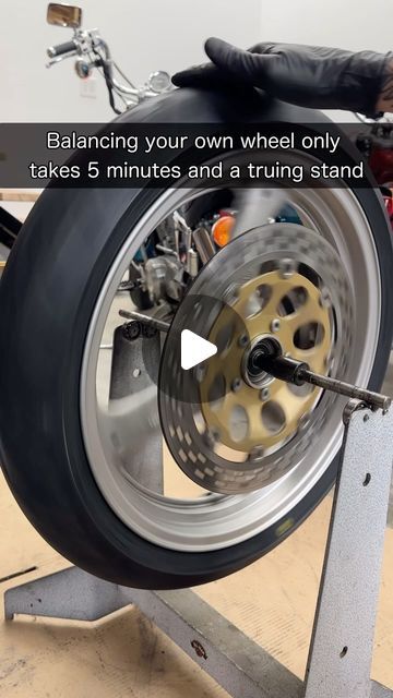 One-Up Moto Garage on Instagram: "So many people commented on my tire change video asking about balancing so here is how I do it with no big fancy tools. It works great and doesn’t take long at all!  . . . . . . #oneupmotogarage #balancing #truing #wheel #motorcycle #howto #satisfying #diy #mechanic #honda #suzuki #yamaha #kawasaki #shoplife #asmr #educational #themoreyouknow #chopper #bobber #bmw #caferacer #bratstyle #hooligan" Bobber Motorcycle Diy, Motorcycle Mechanic, Chopper Bobber, Yamaha Bikes, Tire Change, Brat Style, Motorcycle Wheels, Bobber Motorcycle, So Many People