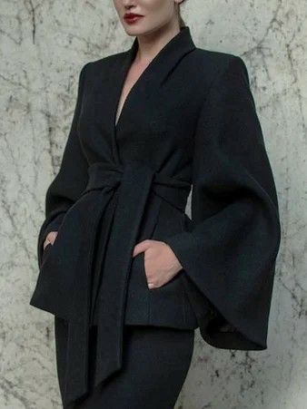 Gothic Style Clothing, Stylish Work Outfits, Black Suit, Modest Fashion Outfits, Wool Suit, Long Sleeves Jacket, Workout Jacket, Metropolis, Modest Fashion