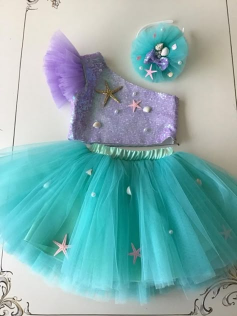 Little Mermaid Baby Dress, Ariel Princess Birthday Party, Mermaid Baby Dress, Ariel Dress For Kids, Ariel The Little Mermaid Birthday Party, Mermaid Kids Costume, Mermaid Costume For Kids, Mermaid Dress Birthday, Mermaid Birthday Party Dress