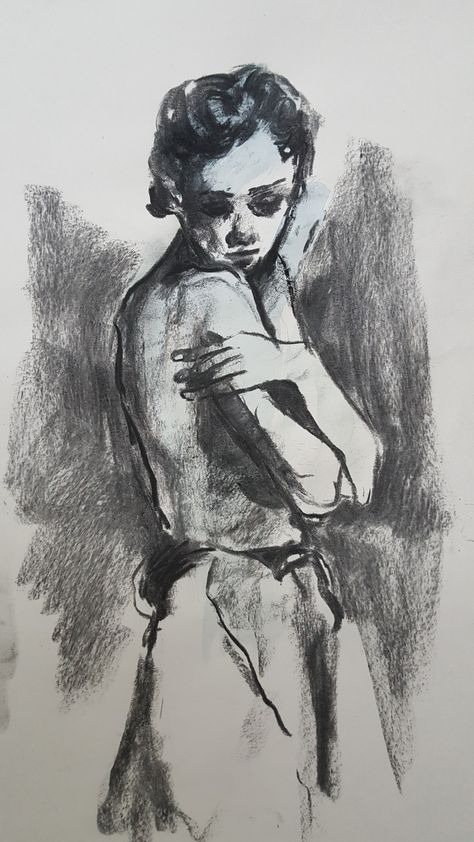 Ebony Pencil Drawing, Coal Painting, Drawing With Coal, Life Drawing Charcoal, Coal Drawing, Road Trip Art, Charcoal Artwork, Charcoal Portraits, Body Sketches