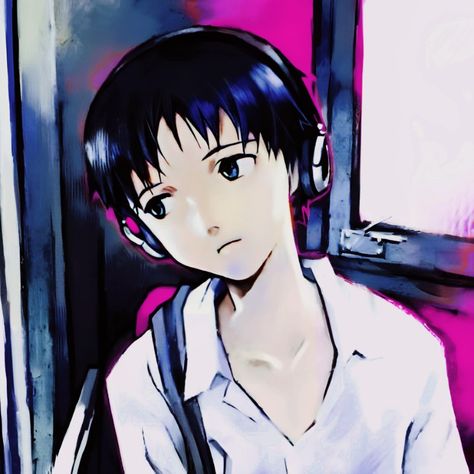 this icon is apart of my #evangelion pack!! go check out the other icons, wallpapers, and banners !! Discord Server, Headphones, Anime