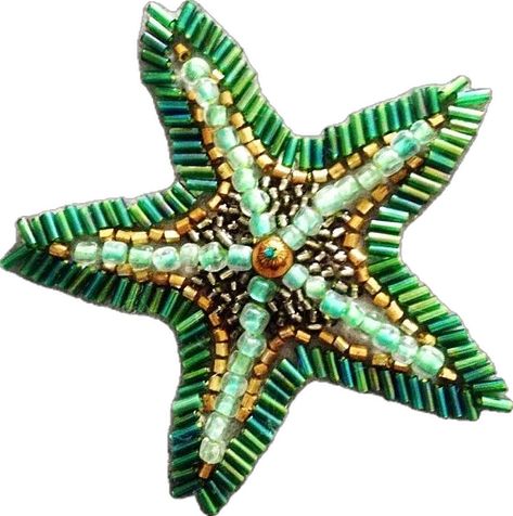 My starfish !!:D Starfish Embroidery, Beaded Starfish, Star Fish, Cute Stars, Hen Do, Embroidery Tutorials, Bead Embroidery, Beaded Embroidery, Wedding Outfit