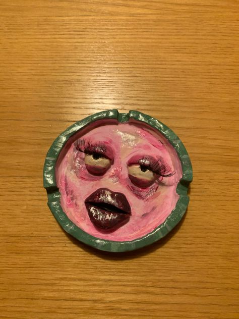 Halloween Ashtray Clay, Clay Skatepark Ashtray, Trippy Clay Ashtray, Alien Clay Ashtray, Clown Ashtray, Clown Faces, Clay Art, Halloween Face, Face Makeup