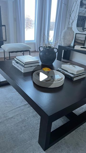 Gilla Leigh Home Designs on Instagram: "I love my new oversized coffee table. I had to much fun styling it.  last week was my husband and I anniversary. He mentioned he wanted to take me out to buy some jewelry, but instead, I told him I preferred a new coffee table. so that’s what we did we spent the day shopping and I found this gorgeous oversized coffee table by Ashley. I had so much fun staying it, because  it was so large.  this gorgeous table is a great price. It comes in three different colors, dark brown, gray, brown or light brown. I chose the dark brown because I fell in love with the rich color.  you can find this exact coffee table linked in my LTK in my bio And it’s only $250   Coffee table Coffee table styling Oversized coffee table Furniture finds 2024 Coffee table ideas Cof Oversized Coffee Table Decor, Coffee Table Styling Rectangular, Oversized Coffee Table, Modern Square Coffee Table, Coffee Table Furniture, Ashley I, Coffee Table Ideas, Brown I, Coffee Table Styling