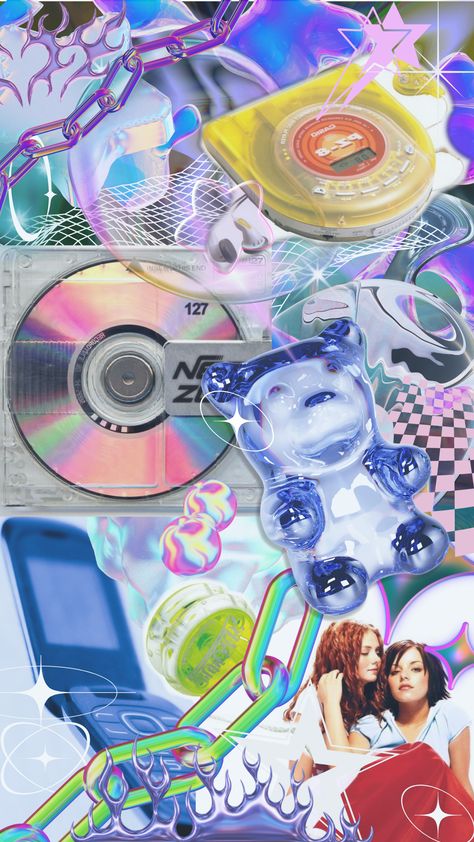 Y2K obsession #y2k #y2kaesthetic #y2knostalgia Real Y2k Aesthetic, Y2k Colorful Aesthetic, Y2k Nostalgia Aesthetic, Y2k Rave Aesthetic, Y2k Core Wallpaper, Y2k Set Design, Early 2000s Color Palette, Y2k Flyer Design, Y2k Internet Aesthetic