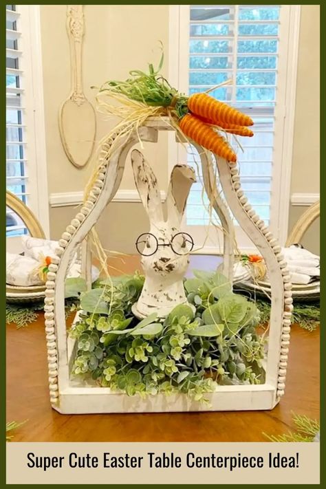 Charcuterie Board Ideas Decor, Easter Dough Bowl Centerpiece, Easter Table Decorations Tablescapes, Easter Mantel Decorating Ideas, Cute Easter Crafts, Tired Trays, Beaded Lantern, Easter Decorating Ideas, Easter House