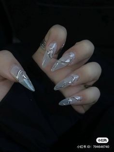 #fashion, #style, Nails Gray Design, Nails Gray, Office Nails, Quartz Nails, Quartz Nail, Grunge Nails, Casual Nails, Glow Nails, Pretty Gel Nails