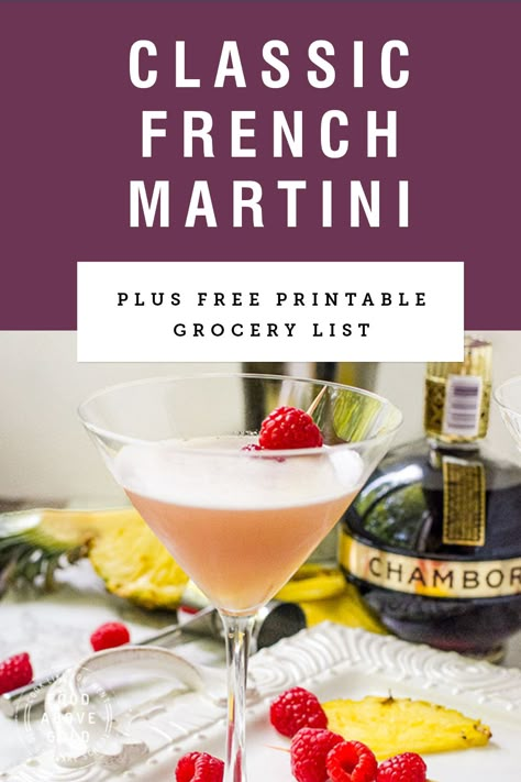 French Martini Chambord, Best Martini Recipe Cocktails, French Martini Recipe Chambord, French Cocktails Recipes, Chambord Martini, French Martini Recipe, French Drinks, French Martini, Raspberry Vodka