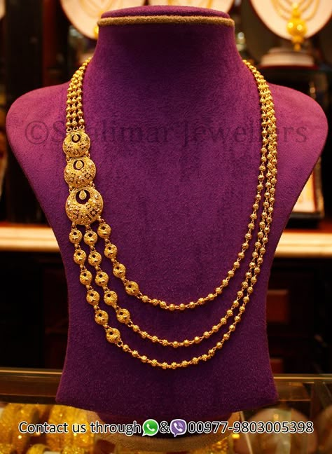 Mohanmala Gold Design, Sitahar Necklace Gold, Gold Rani Haar Indian, Unique Gold Jewelry Designs, Rani Haar, Gold Jewels Design, Gold Jewelry Outfits, Gold Necklace Indian Bridal Jewelry, Gold Necklace Indian