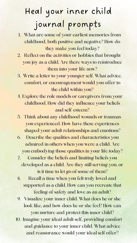 These prompts can help you explore and process your emotions, leading to greater self-awareness. Shadow Work Ideas, Childhood Shadow Work, Childhood Journal Prompts, Victim Mentality Journal Prompts, Wholeness Aesthetic, Inner Child Shadow Work Prompts, Journal Prompts For Emotional Awareness, Healing Inner Child Prompts, How To Heal Inner Child