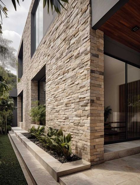 17+ Stunning Exterior Natural Stone Cladding Trends to Watch • 333+ Images • [ArtFacade] Natural Stone Cladding Exterior, Exterior Natural Stone, Exterior Stone Wall Cladding, House Exterior Cladding, Stone Cladding Exterior, Wall Cladding Tiles, Natural Stone Cladding, Exterior Wall Cladding, Cladding Design