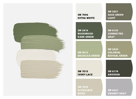 Greige And Green Color Scheme, Green Room Design Ideas, Green And Beige Paint Colors, Green And Tan Paint Scheme, Sage Green Tones Palette, Pale Green Color Scheme, Beige Green Colour Palette, Green Grey Beige Palette, Colors That Look Good With Sage Green