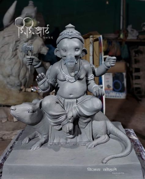 Clay Ganpati, Ganesha Murti, Padmanabhaswamy Temple, Ganpati Murti, Ganesha Art Illustration, Ganesha Sketch, Ganpati Idol, गणेश जी, Ganesha Artwork