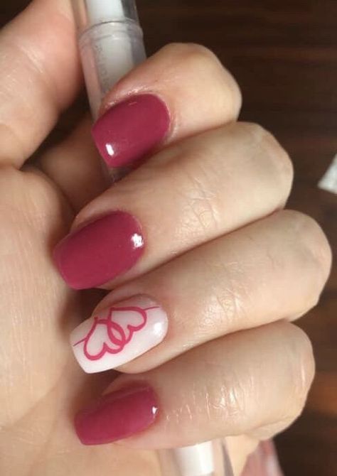 Valentines Nail Art Designs, Vday Nails, Valentine Nail Art, February Nails, Nail Designs Valentines, Nail Designs Glitter, Pink Acrylic Nails, Dip Powder Nails, Dipped Nails