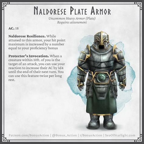 Dnd 5e Magic Armor, Dwarven Armor, Dnd Homebrew Items, Dnd Armor, Dnd Cleric, Dnd Table, Magic Armor, Dungeons And Dragons Rules, Homebrew Items