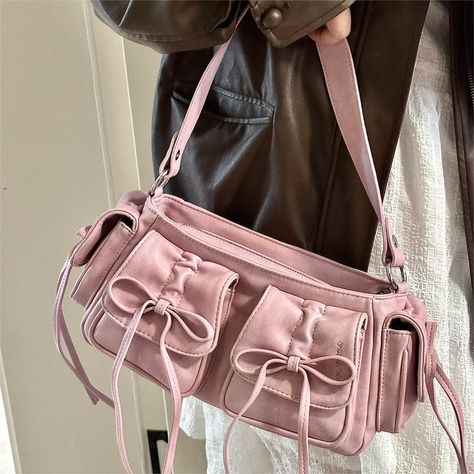 🌸 Pink Ribbon Leather Bag 🌸 LlNK lN BlO 🌎 Wrldwide shpping ✈️ ------------------------------------- 🌷 Sanrio post daily at @kawaiifantasyxx 🌷 ------------------------------------- . . . . ฅ^•ﻌ•^ฅฅ^•ﻌ•^ฅฅ^•ﻌ•^ฅ #bag #kawaiibag #kawaiifashion #coquettefashion #genzfashion #ribbon #pinkfashion #ribbonbag #cutebag #coquette #softfashion #softgirl #kawaii #kawaiiaesthetic #kawaiifantasy Ribbon Bag, Kawaii Bag, Aesthetic Bags, Handbag Essentials, Soft Pink Color, Girly Bags, Fancy Bags, Bags Aesthetic, Kawaii Aesthetic