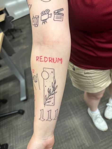 Red Rum Tattoo, Rum Tattoo, Redrum Tattoo, Red Rum, Jewelry Tattoo, Aesthetic Tattoo, Tattoos And Piercings, Manga Art, Tatting