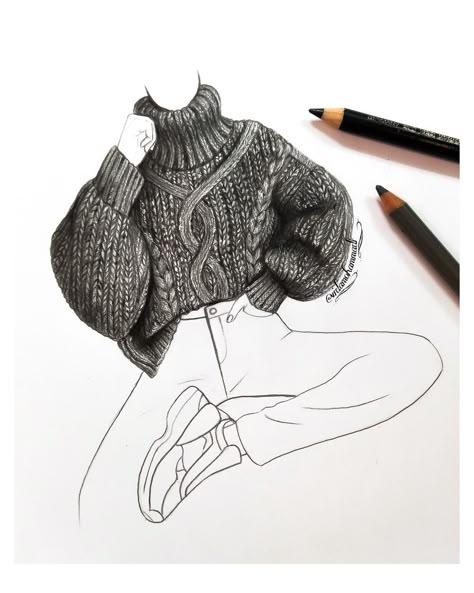 How To Draw Sweaters Texture, Fashion Model Sketch, Human Figure Sketches, Fashion Illustration Tutorial, Fashion Illustration Collage, Textures Fashion, Fashion Figure Drawing, Fashion Illustrations Techniques, Fashion Drawing Sketches