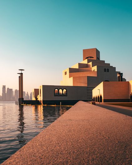 "Sundown at Museum of Islamic Arts" by Kim Reyes #fstoppers #Architectural #artarchitecturephotographyarchitecturedesignarchitectureloverssymmetry #Outdoor #museum #wideangle Islamic Museum, Fumihiko Maki, Islamic Art Museum, Outdoor Museum, Museum Of Islamic Art, I M Pei, Contemporary African Art, Doha Qatar, National Gallery Of Art