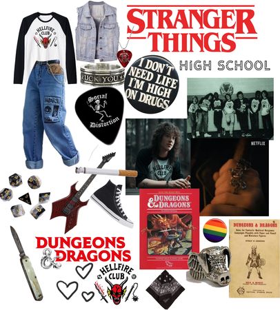 Eddie munson🤤🤤 Outfit | ShopLook Eddie Munson Outfit, Summerween Ideas, Stranger Things Style, Eddie Munson, Outfit Maker, Outfit Shoplook, Aesthetic Outfits, Costume Ideas, Chuck Taylors