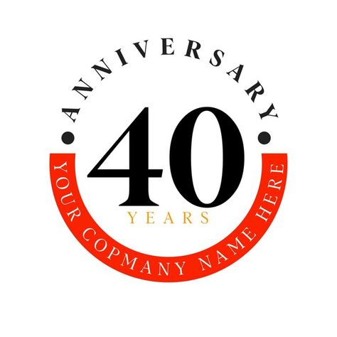 40 years anniversary celebration logo 40... | Premium Vector #Freepik #vector #luxury #ceremony #anniversary #retro 40 Years Anniversary, 40 Year Anniversary, Logo Graphic Design, Anniversary Logo, 40th Anniversary, Anniversary Celebration, Logo Designs, Graphic Design Logo, 40 Years