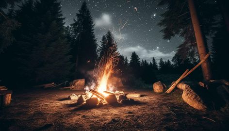 Men gather around glowing campfire, cooking grilled food in nature generated by AI Fantasy Campfire, Campfire Background, Fantasy Camping, Food In Nature, Campfire Art, Winter Snow Wallpaper, Fantasy Camp, Skyrim Wallpaper, Library Christmas