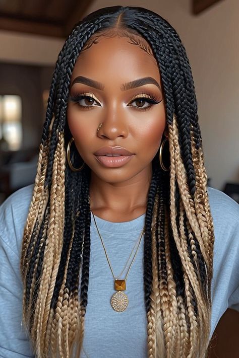 10 Stunning Bohemian Knotless Braids Medium Hairstyles To Try This Year - Wahyu Guritno's Blog Bohemian Knotless Braids Medium, Braids Medium Hairstyles, Knotless Braids Medium, Bohemian Knotless Braids, Cornrows Natural, Bohemian Knotless, Best Braid Styles, Braids Medium, Micro Braids Hairstyles