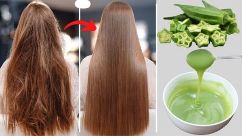 Natural Keratin For Hair, Okra Hair Mask, Hair Spa Cream, Frizzy Hair Remedies, Keratin Oil, Frizzy Hair Tips, Hair Keratin, Hair Growth Foods, Hair Decor