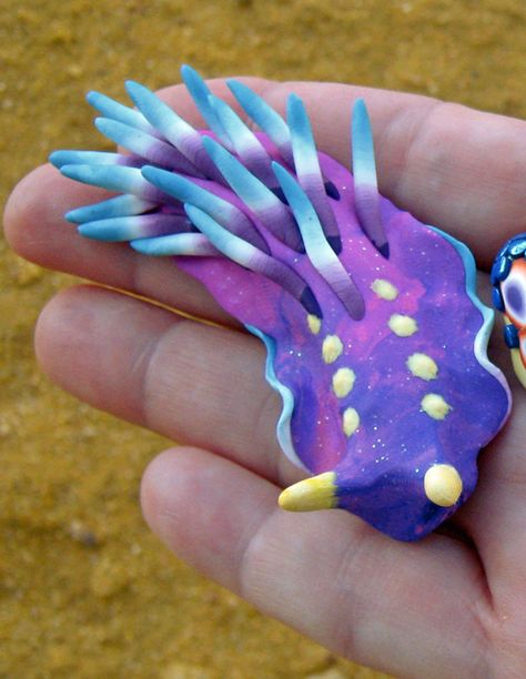 Polymer Clay Nudibranch, Nudibranch Art, Sea Bunnies, Christi Friesen, Polymer Clay Books, Ocean Room Decor, Polymer Clay Tutorials, I Release, Sea Slugs