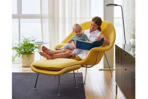 Knoll Womb Chair, Knoll Furniture, Living Room Classic, Womb Chair, Plywood Chair, Chair With Ottoman, Florence Knoll, Eero Saarinen, Space Planning