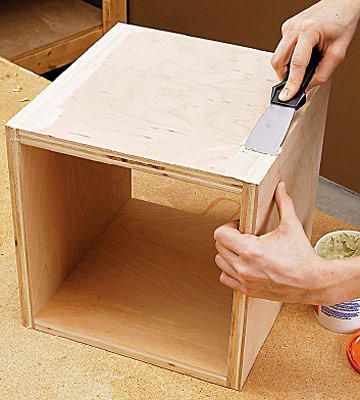 How to Build Modular Boxes | Better Homes & Gardens Vinyl Records Storage, Plywood Diy, Records Storage, Plywood Storage, Wooden Box Diy, Diy Floating Shelves, Plywood Projects, Vinyl Room, Table Ikea