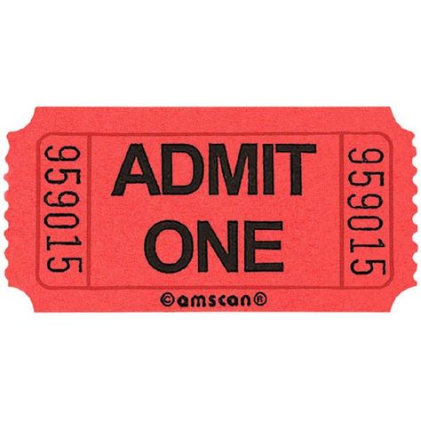 Buy Party Supplies Single Ticket Roll 2000/pkg - Red sold at Party Expert Tattoo Ticket, Red Ticket, Pink Tickets, Circus Tickets, Drink Ticket, Admit One Ticket, One Ticket, Ticket Design, Party Kits