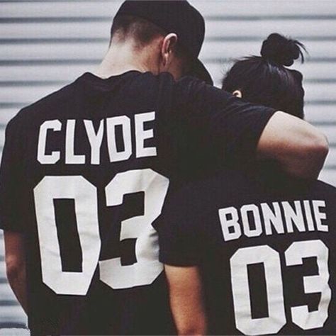 Bonnie And Clyde Shirts, Bonnie And Clyde, Matching Tshirts, Married Shirt, Street Punk, Honeymoon Shirts, Bonnie Clyde, Queen Tshirt, Matching Couple Shirts