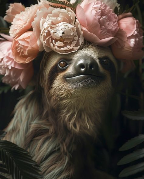 All dolled up for #Valentinesday ©️2024 C. Laine Dos Santos #formandtheory #formandtheoryart #sloth #slothlove #art #artforsale #femaleartist #peony #flowers #pink #cute #artistsoninstagram Jungle Project, Sloth Art, Sloth Lovers, Peony Flowers, Flowers Pink, Female Artists, Sloth, Peonies, Cute Animals