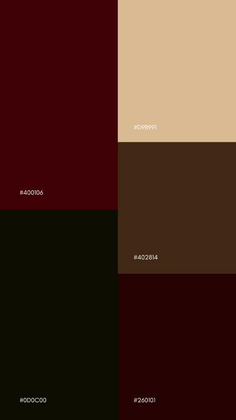 Red Wine Colour Palette, Dark Coquette Color Palette, Wine Red Color Aesthetic, Dark Maroon Color, Wine Red Palette, Color Combinations For Presentations, Solid Background Color, Maroon Brown Color Palette, Aesthetic Pantone