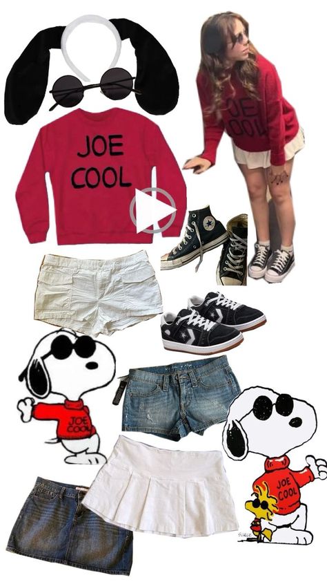 Joe Cool Halloween Costume, Snoopy Costume Halloween, Flying Ace Snoopy Costume, Snoopy Couple Costume, Snoopy Halloween Costume, Joe Cool Costume, Family Snoopy Costume, Joe Cool Snoopy Costume, Snoopy Costume