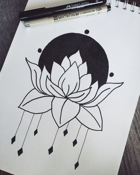 Lotus flower drawing pen ink art Lotus Flower Sketch Simple, Lotus Flower Drawing Mandala, Lotus Flower Drawing Simple, Easy Pen Drawing, Lotus Flower Drawing, Lotus Drawing, Simple Flower Drawing, Ink Pen Art, Disney Art Drawings