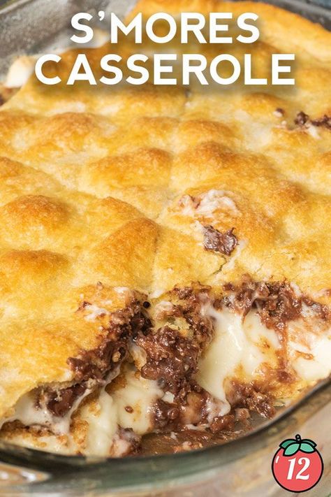 Smore Casserole Recipes, Smores Casserole Recipes, S’more Casserole, S’mores Casserole, Desert Casserole, Smores Casserole, Desserts Holiday, Easy Smores, Tomatoes Recipes