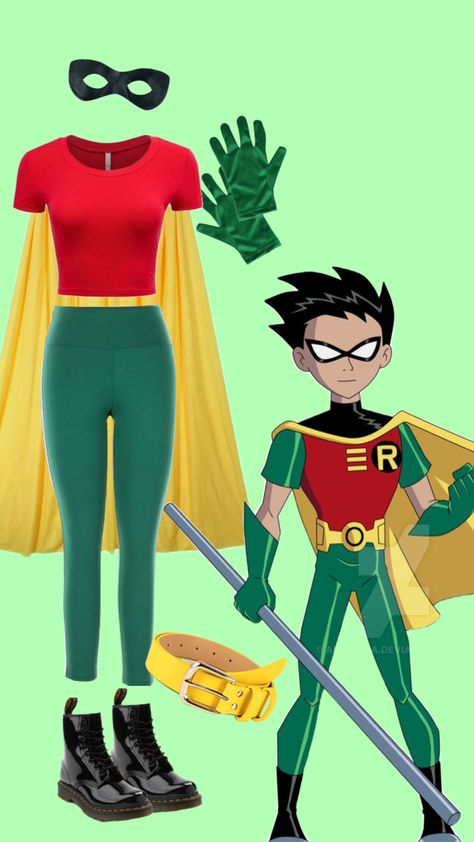 #halloween #halloweencostume #costume #outfit #robin #teentitans #superhero Robin Halloween Costume, Robin Costume, Fantasias Halloween, Halloween Outfit, Teen Titans, Your Aesthetic, Halloween Costume, Halloween Costumes, Energy