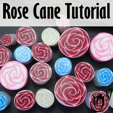 Easy Polymer Clay Canes, Sculpey Miniatures, Polymer Cane, Polymer Clay Rose, Sculpting Ideas, Easy Polymer Clay, Polymer Canes, Polymer Clay Cane Tutorial, Clay Rose