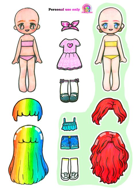 Pink Ping World Paper Doll, Teenage Kraken, Paper Dolls Diy, Dolls Diy, Paper Doll Dress, Diy Barbie Furniture, Paper Doll House, Doll Diy Crafts, Paper Doll Template