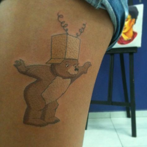 Little Bear! lol Little Bear Tattoo, Little Bear Cartoon, Bookish Tattoos, Literary Tattoos, Bear Tattoos, Harry Potter Tattoos, Bear Tattoo, Funny Bears, Top Tattoos