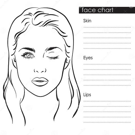 Beautiful Woman Portrait. Face Chart Makeup Artist Blank Template. Vector Illustration. Stock Vector - Illustration of brows, beautiful: 68923207 Blank Face Template Makeup, Makeup Charts Face, Face Makeup Chart, Makeup Face Charts Blank, Face Template Makeup, Makeup Chart, Face Chart Makeup, Makeup Template, Beautiful Woman Portrait