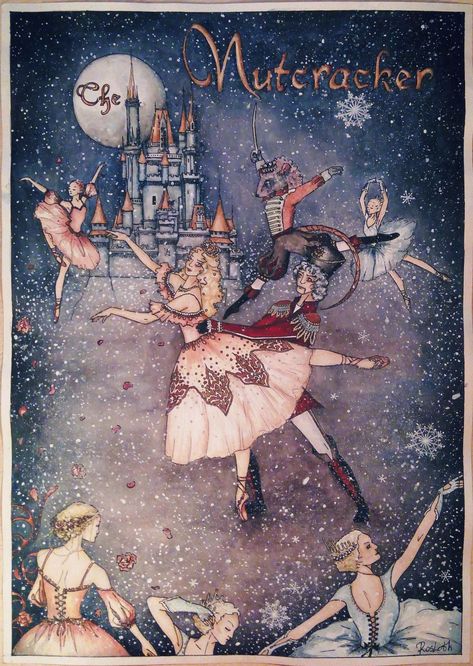 Ballet Wallpaper, The Nutcracker Ballet, Ballet Posters, Vintage Nutcrackers, Ballet Art, Nutcracker Ballet, Christmas Inspo, Christmas Poster, The Nutcracker