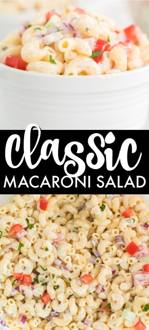 Traditional Macaroni Salad Recipe, Ww Pasta, The Best Macaroni Salad, Persnickety Plates, Bbq Potluck, Salad Macaroni, Easy Macaroni Salad, Classic Macaroni Salad, Food Magic