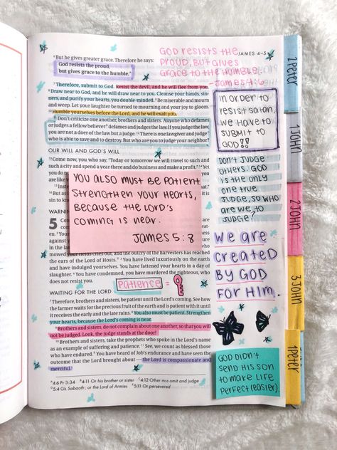 Bible Study James, Scripture Notes, Living Hope, Bible Studying, Book Of James, Bible Journaling Ideas Drawings, Journal Notes, Study Notebook, Bible Journal Notes