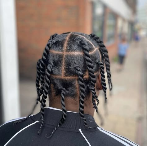 Tyga Hairstyles, Large Two Strand Twists, Size Braids, Big Twist Braids Hairstyles, Two Strand Twist Hairstyles, Box Braids Men, Mens Twists Hairstyles, Bun Braid, Boondocks Drawings