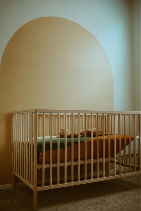 Arch Accent Wall Nursery, Arch Over Crib, Painted Arch Wall Nursery, Arch Behind Crib, Arched Crib, Painted Arch Behind Crib, Arched Wall Decal Nursery, Painting A Crib, Wall Arch