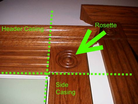 Corner Rosettes And Doorway Trim - Carpentry - DIY Chatroom - DIY Home Improvement Forum Doorway Trim, Baseboards And Trim, Trim Carpentry, 45 Degree Angle, Woodworking Bed, Door Casing, Ornamental Mouldings, Home Design Diy, Door Molding