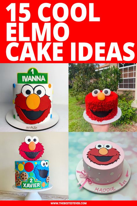 Elmo Birthday Party Cake, Elmo Birthday Cookies, Elmo Cake Diy, Elmo Birthday Cake 1st, Easy Elmo Cake, Elmo 2nd Birthday Cake, Elmo One Year Old Party, Elmo Cookies 2nd Birthday, Elmo Cake Ideas